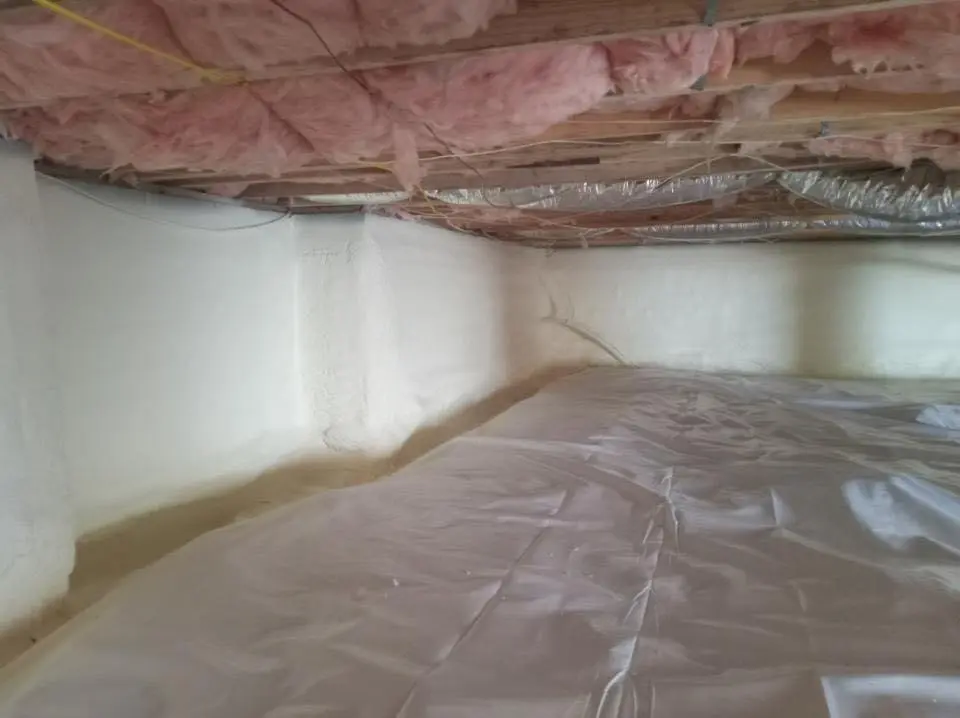 Crawl space encapsulation with closed-cell spray foam for Roof Maintenance in Salamanca