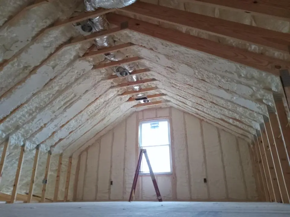 Spray foam roofing application for Crawl Space Insulation project in Salamanca